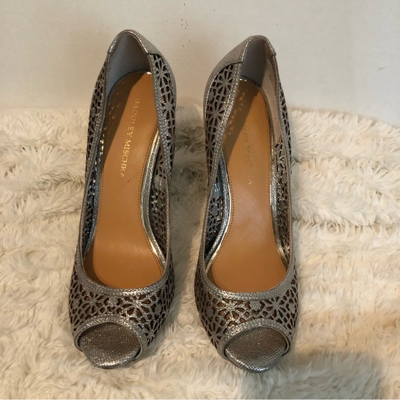 Badgley mischka peep toe heels - Picture 2 of 9